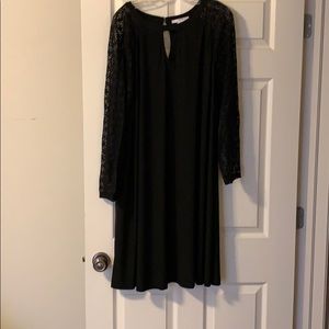 Black Dress w/ Lace Sleeves